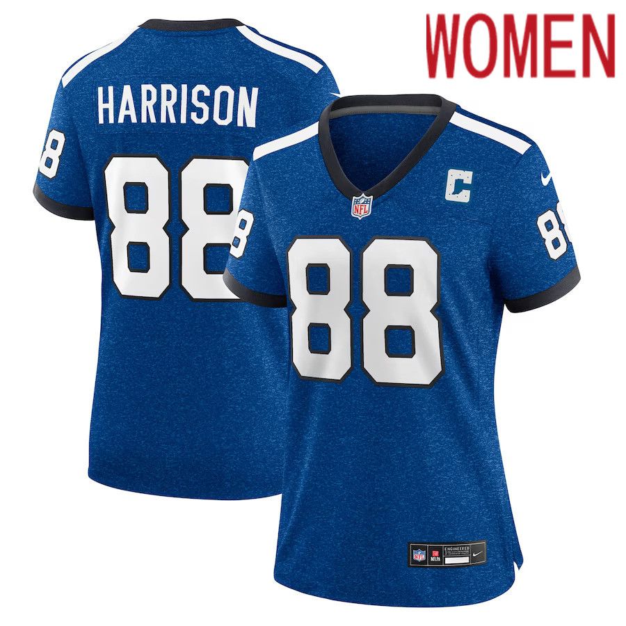 Women Indianapolis Colts #88 Marvin Harrison Nike Royal Indiana Nights Alternate Game NFL Jersey->women nfl jersey->Women Jersey